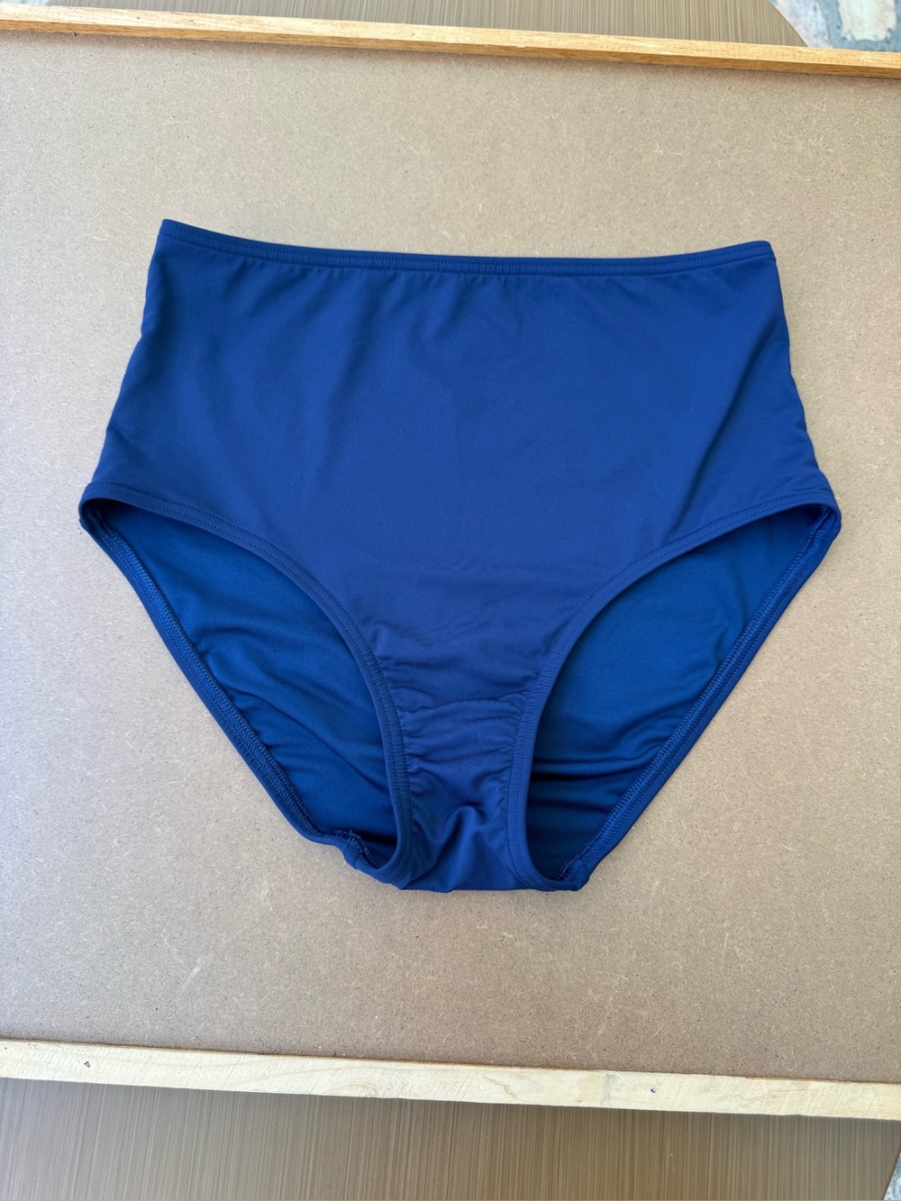Lands End Women’s High-Waist Deep Sea Navy Bikini Bottom size 10